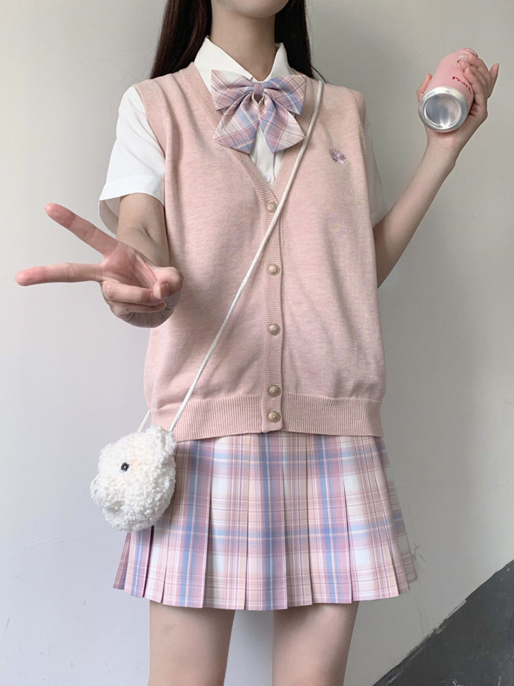 Sakura Dream JK Uniform V Neck Knit Vests-ntbhshop