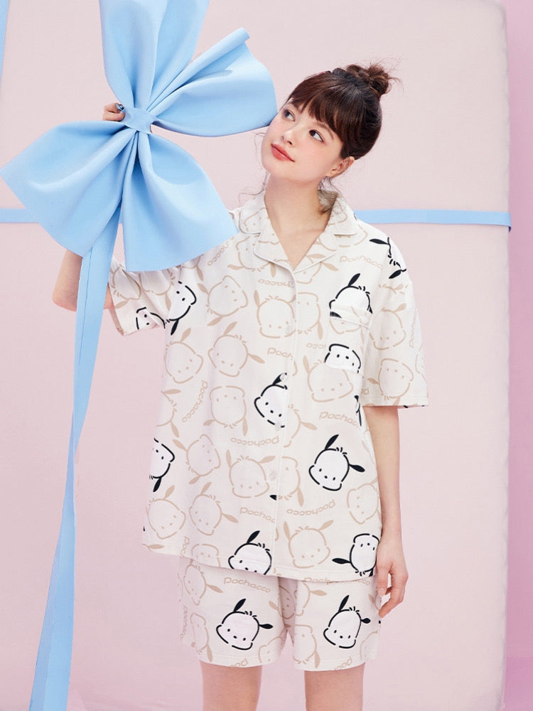 My Melody Kuromi Cinnamoroll Pochacco Short Sleeve Pajama Sets-ntbhshop