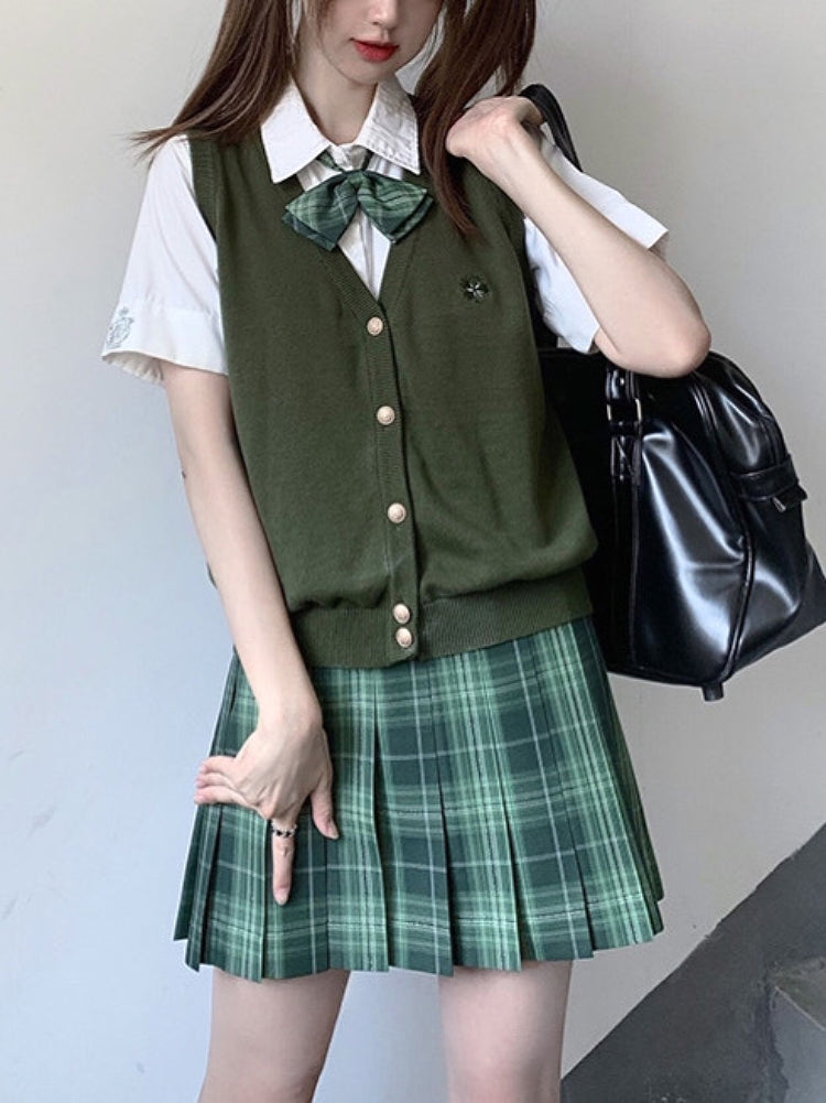 Sakura Dream JK Uniform V Neck Knit Vests-ntbhshop