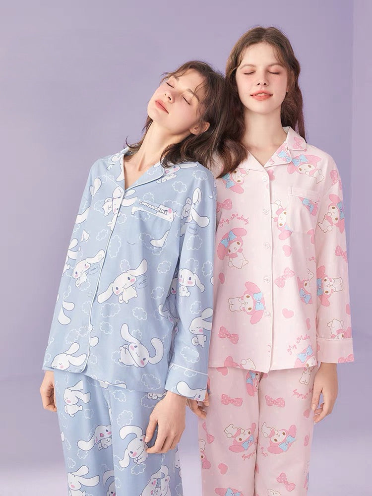 My Melody Kuromi Cinnamoroll Long Sleeve Pajama Sets-ntbhshop