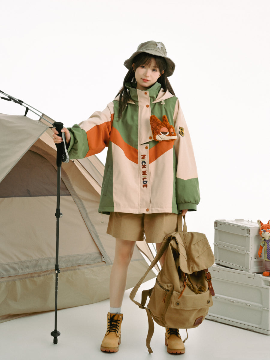 Judy & Nick Couple Camping Windbreaker Jackets-ntbhshop