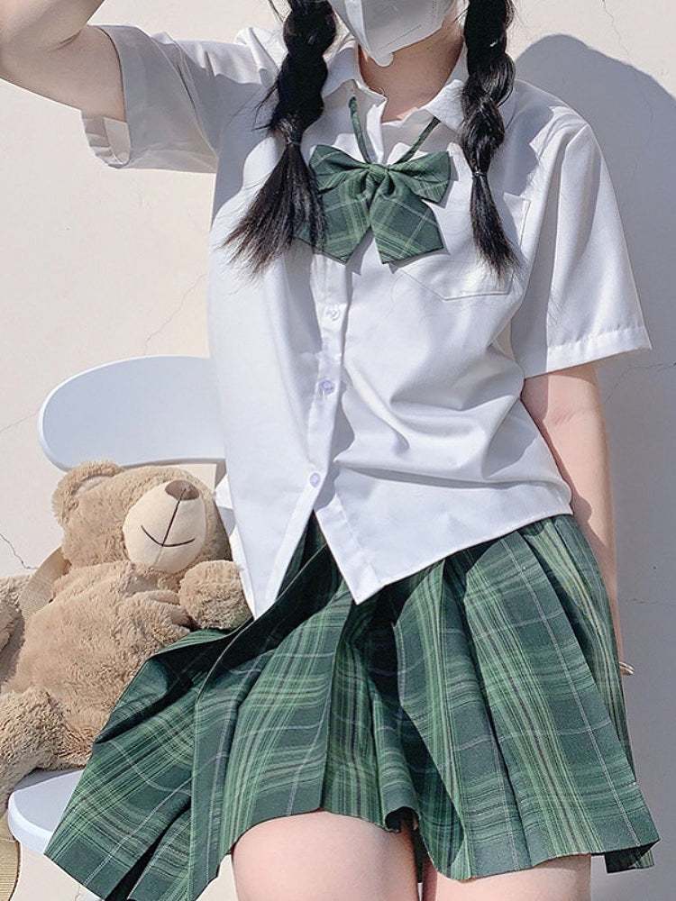 Emerald Silver Tinsel JK Uniform Skirts-ntbhshop