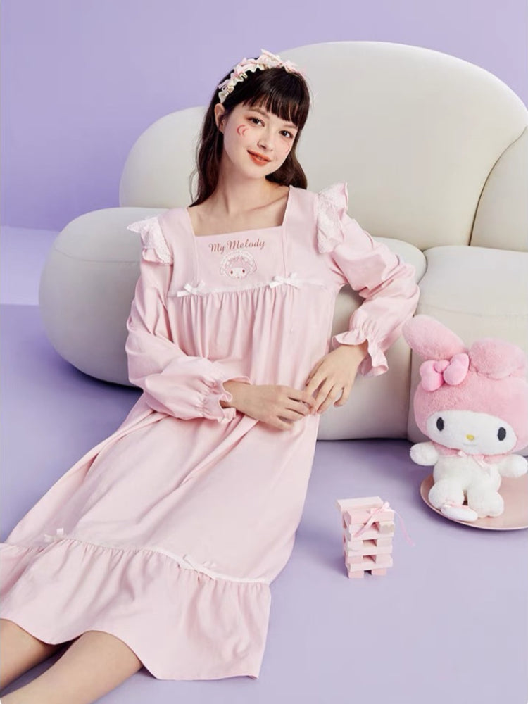 My Melody Long Sleeve Nightdress-ntbhshop