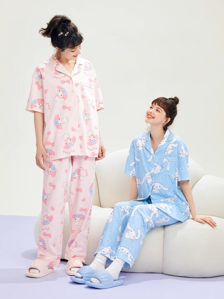 My Melody Kuromi Cinnamoroll Short Sleeve Pajama Sets-ntbhshop