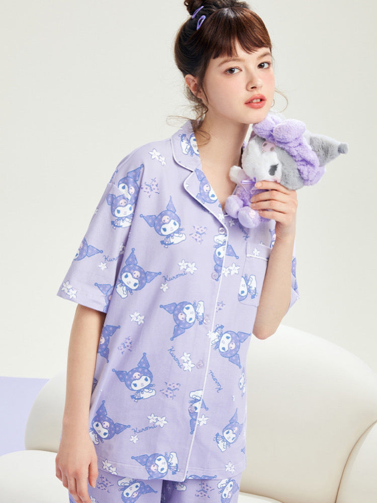 My Melody Kuromi Cinnamoroll Short Sleeve Pajama Sets-ntbhshop