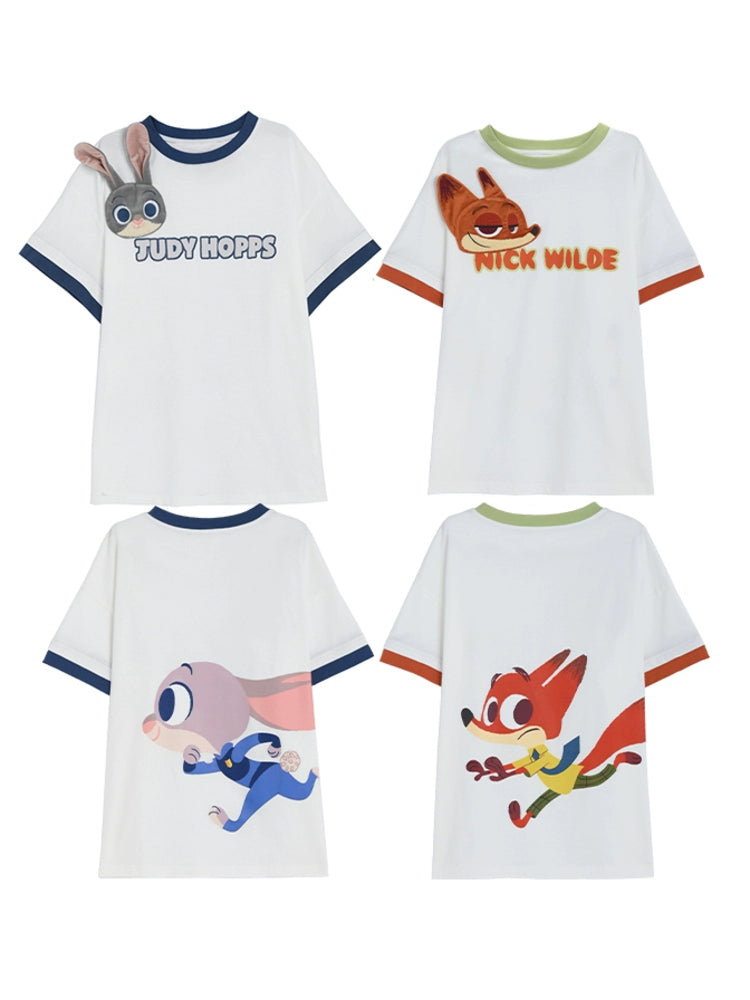 Judy & Nick Genderless Couple 3D Short Sleeve Tees-ntbhshop