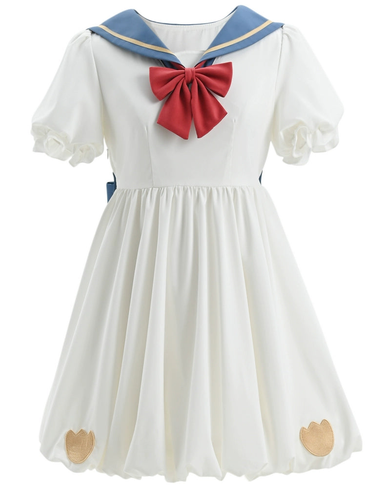 Princess Sailor Collar Bud Dress-ntbhshop